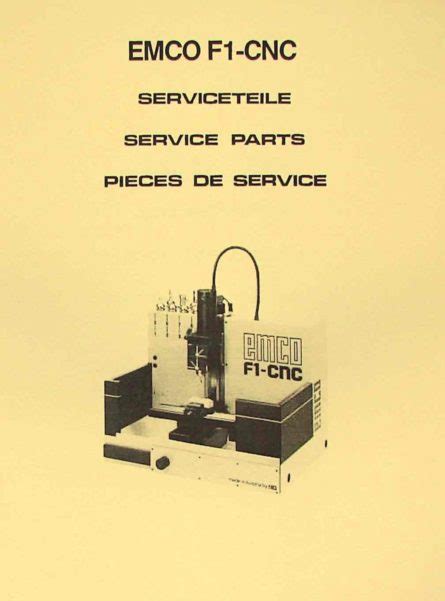 emco f1 cnc milling machine parts manual|emco f1 lathe.